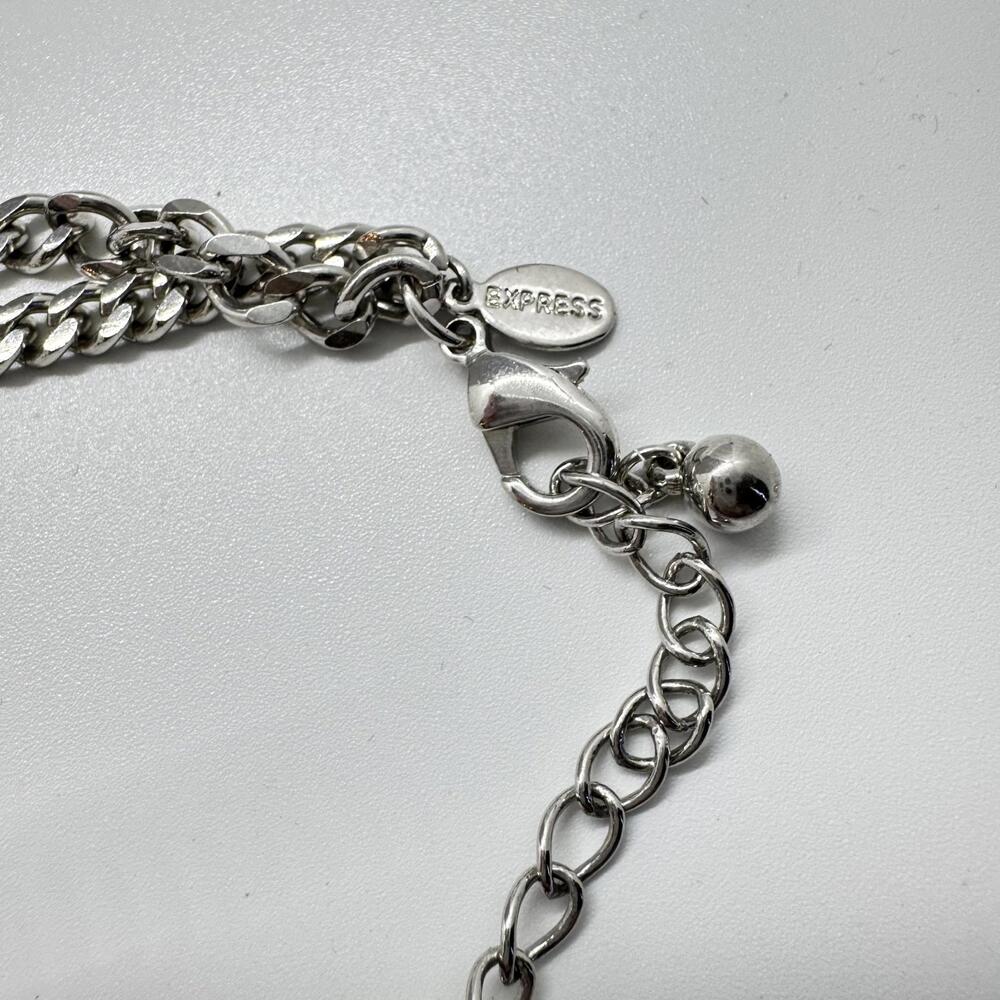 Express Silver-Tone Triangle Statement Necklace, … - image 6